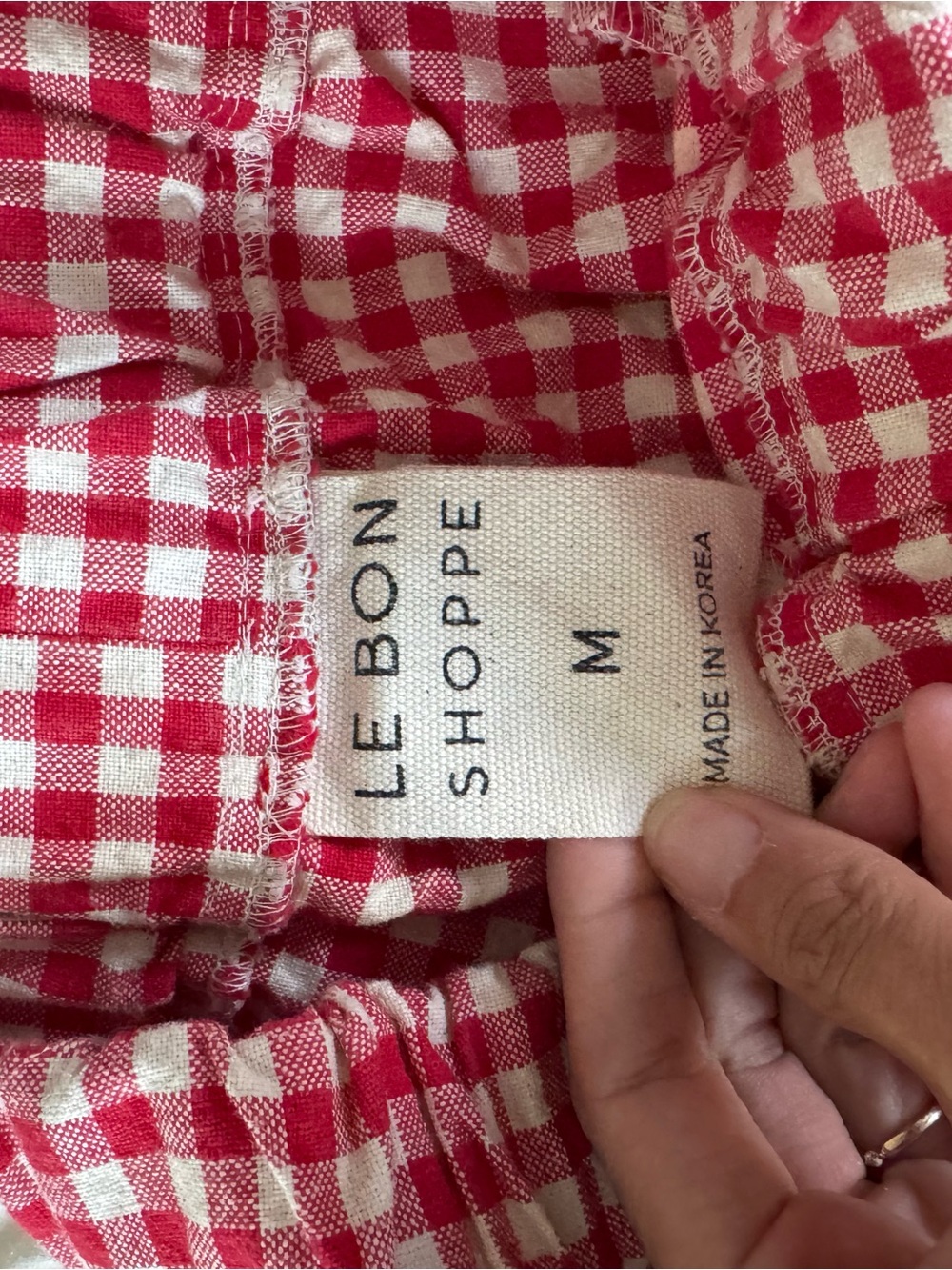 Le Bon Shoppe Red Gingham Arc Pants - Picture 3 of 3